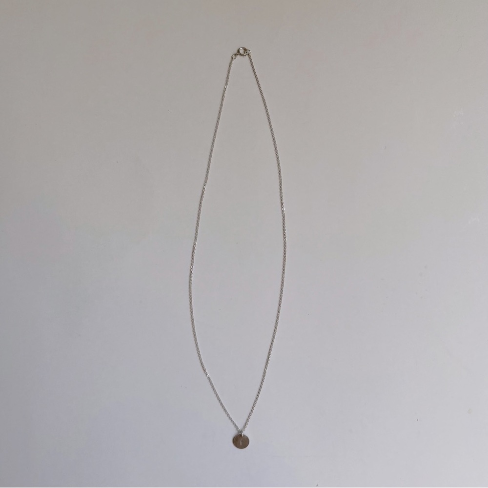 GLDN Personalized Lor Necklace H Name Initial Script Font Sterling Silver - Picture 3 of 5